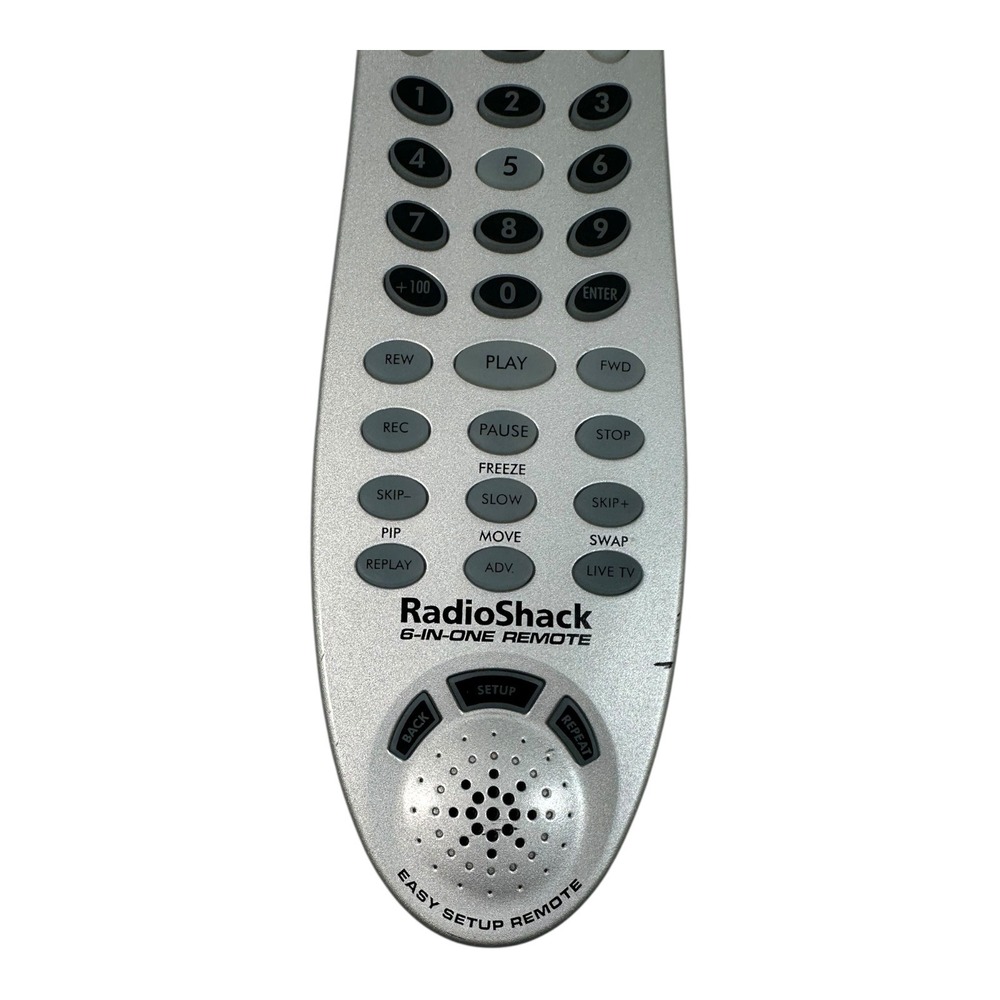 RadioShack 6-in-One Universal Remote Control‎ Silver Tested Works - Picture 2 of 6